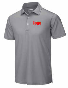 Camisetas de golf con logotipo personalizado, camiseta Polo de manga corta: mezcla de algodón y poliéster para hombre, camiseta Polo de golf de piqué de secado rápido - Product Image 1