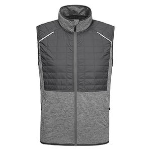 เสื้อกั๊กแจ็กเก็ตขนเป็ดลำลองสำหรับผู้ชายเสื้อบุผ้าสองชั้นมีซิประบายอากาศได้ดีสำหรับใส่ในฤดูหนาวซักด้วยสีพื้น - Product Image 2