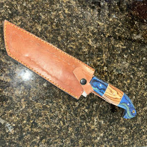 Cuchillo de Supervivencia de Acero de Damasco Hecho a Mano, Hoja Fija, para Actividades al Aire Libre, Bushcraft, Camping y Caza, Full Tang - Product Image 5