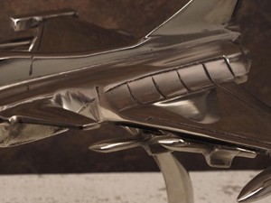 Maquette d'avion en aluminium Vento Furniture Decorative Aircraft Handmade Silver Airplane Handmade Silver Airplane Model Vento - Product Image 4
