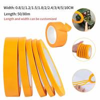 Ruban adhésif jaune anti-UV imperméable pour peintres, avec logo personnalisé, résistant à la chaleur, ruban adhésif Washi Goldband pour la décoration extérieure de la maison