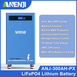 Anenji 15kv Batería Magazyn Pradu Anenji 15kwh Manual 300ah Lifepo4 Batería Anenji 51,2 V 300ah Powerwall 15kwh Lifepo4 Apilado - Product Image 2