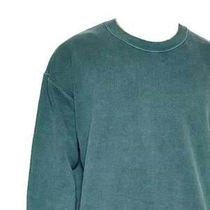 Sweat-shirt en coton vintage lavé, mode luxe, coupe ample, col rond, unisexe, personnalisé, haut de gamme, pour tous les jours - Product Image 3