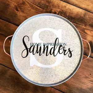 Bandeja de comida y postre galvanizada de forma ovalada con asas de cuerda Diseño elegante Hecho a mano Venta superior Bandeja de servicio segura para alimentos en el hogar - Product Image 2