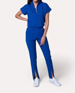 Conjunto médico de ajuste moderno para mujer, V elástico con cuello en uniforme de enfermera, ropa de trabajo para Hospital - Product Image 4