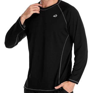 Protector de sarpullido de manga larga para hombre de color sólido, Spandex/poliéster, transpirable y ecológico, ropa deportiva de secado rápido, opciones personalizables - Product Image 5