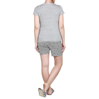 Ensemble deux pièces hiver pour femme en mélange de coton, t-shirt et short, avec personnalisation de marque, design respirant et réversible
