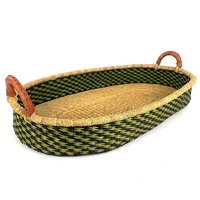 Ghana bolga jonc de mer panier à langer pour bébé vente en gros de paniers à langer en paille naturelle pour enfants pépinière