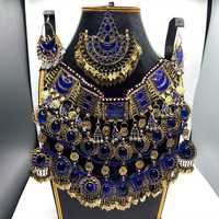 Style traditionnel afghan collier boucles d'oreilles ensemble vente chaude nouveaux bijoux anciens colliers faits à la main boucles d'oreilles ensembles de bijoux