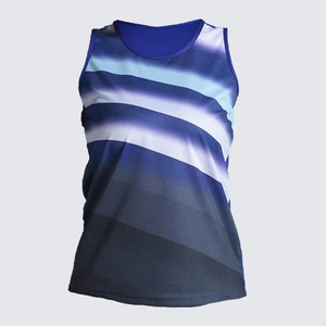 Alta calidad 100% poliéster al por mayor gimnasio camiseta sin mangas sublimación impresa verano camiseta sin mangas elegante transpirable hombres camiseta sin mangas - Product Image 4
