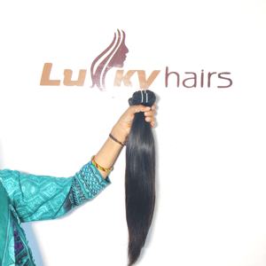 Faisceaux de cheveux humains bruts droits 100% non traités à cuticules alignées Extensions vierges pour femmes noires indiennes sans traitement chimique - Product Image 4