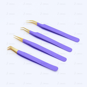 4 pinces à cils incurvées de précision antistatiques pince à cils droite nouvelle arrivée volume pince à cils ensemble - Product Image 5