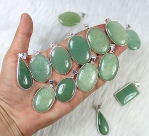 Pendentif Aventurine verte Fabrication de bijoux de style bohème pour l'approvisionnement en gros en argent en vrac pour la vente au détail - Product Image 3