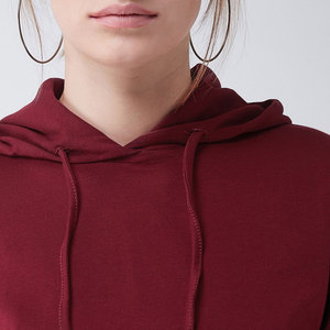 Bas prix High Street 300GSM OEM/ODM Service femmes haut court à capuche tenue décontracté recadrée vêtements d'extérieur à la mode sweat à capuche pour femme - Product Image 6