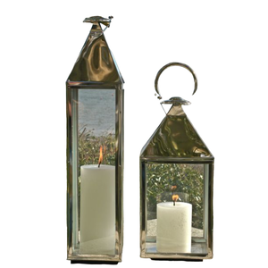 Silver Finished <b>Moroccan</b> Small Metal Lanterns Decorative Candle Holders For Home Indoor Outdoor Wedding Parties And Celebrations - Product Image 1