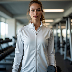 Chaqueta deportiva de Color sólido para mujer, chaqueta deportiva para entrenamiento atlético, chaquetas de entrenamiento para ejercicio, chaqueta de entrenamiento de Yoga de fútbol para mujer - Product Image 4