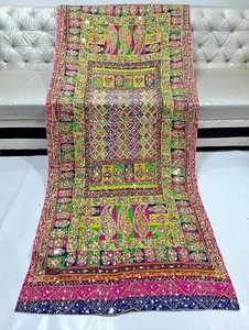 Chales DE TRABAJO DE ESPEJO bordado étnico Kutch Tribal antiguo indio pakistaní mujeres chales Vintage indio Banjara chales - Product Image 4