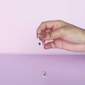 Plata brillante media luna fina colgantes y dijes pendientes - Product Image 5