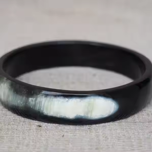 Buffalo Horn <b>Bangle</b> <b>Bracelet</b> Handcrafted Horn <b>Bangles</b> for Elegant and Sustainable by crescent crafts - Product Image 1