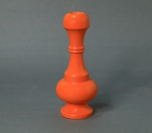 Bougeoir de pilier en bois fait à la main de couleur orange brillante bois de manguier quantité minimale de commande bas fabricant personnalisé vente directe d'usine - Product Image 1