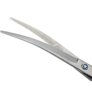 Tijeras de aseo para mascotas de acero inoxidable de la mejor calidad profesional Tijeras de recorte curvas de 6,5 pulgadas Plata - Product Image 5