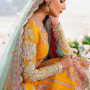 New Designer Style Heavy Embroidery Work Gharara Sharara Pakistani <b>Suits</b> <b>for</b> <b>Ladies</b> Weeding Wear With Low Price - Product Image 5