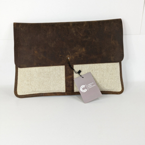 Vintage affaires cuir hommes manches ordinateur portable hommes femmes 15.6 pouces ordinateur portable affaires solide décontracté manches pour femme fille - Product Image 1