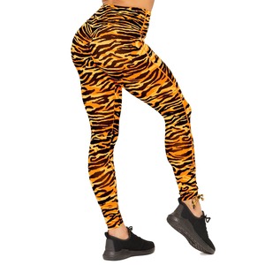 <b>Women's</b> High-Waisted Gym <b>Leggings</b> Practical Pocket Mid-Waist Yoga Pants Nude Fitness Workout Clothes for All Ages Solid <b>Pattern</b> - Product Image 1