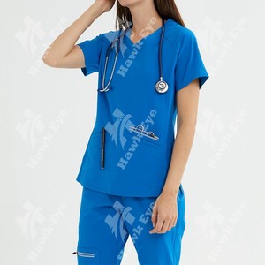 Logo personnalisé OEM vêtements de travail salon de beauté infirmière uniforme haut médical gommage uniformes hospitaliers hommes femmes hauts gommages - Product Image 6