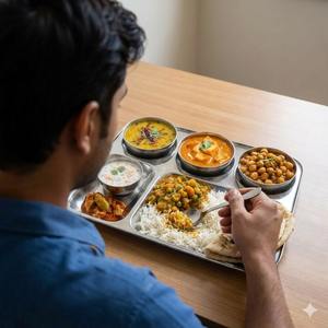 Assiettes rondes compartimentées en acier inoxydable pour la restauration et la maison – Vente en gros - Product Image 5