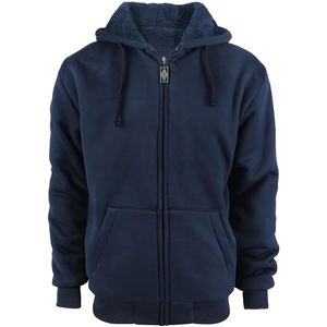 Sweat à capuche fantaisie à fermeture éclair latérale super doux et épais pour hommes et femmes 100% coton pour l'hiver Street Wear - Product Image 4