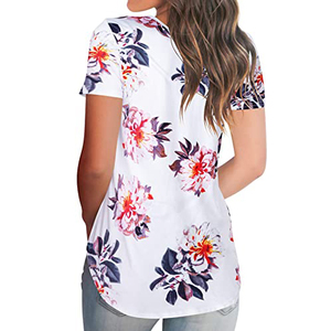 T-shirt pour femmes, vêtements de sport à la mode, bas prix quantité minimale de commande moins cher, respirant, séchage rapide, slim fit, le plus populaire, 100% coton - Product Image 2