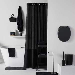 TODAY HOY Juego de Accesorios de Baño Modernos, Cilíndricos, de 5 Piezas, de Plástico Negro - Product Image 3