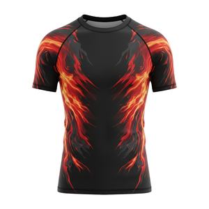 Fournisseur OEM de rash guards en gros, chemises de compression sublimées à marque privée, vêtements de sport pour entraînement MMA, BJJ, grappling, hommes, femmes, enfants - Product Image 1