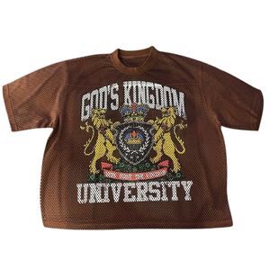 Custom Printed 100% Polyester Mesh Men's Casual Sports Boxy <b>T</b>-<b>Shirt</b> Oversized <b>Cropped</b> Street Style with Screen Print - Product Image 1