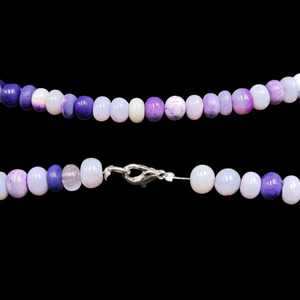 สร้อยคอลูกปัดโอปอลสีลูกกวาดธรรมชาติแบบเรียบสร้อยคอแฟชั่นแบบมีห่วงร้อยอัญมณีหลวมขนาด7-8มม. สำหรับผู้หญิง - Product Image 3