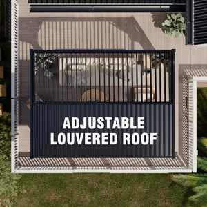 Pergola en aluminium E-shine 3*3*H2.5m <span class=keywords><strong>avec</strong></span> toit <span class=keywords><strong>rétractable</strong></span>, <span class=keywords><strong>auvent</strong></span> manuel, cadre décoratif, rideau et <span class=keywords><strong>moustiquaire</strong></span> - Product Image 6