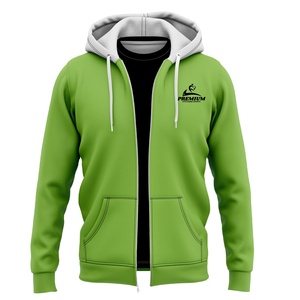 Sweat à capuche zippé pour homme de haute qualité, en coton polaire, respirant, séchage rapide, personnalisable, style tendance, vente chaude - Product Image 1