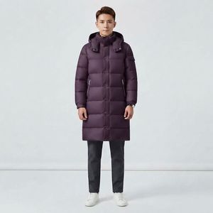 <b>Men's</b> Casual <b>Winter</b> Long Padded Jacket Quilted <b>Warm</b> <b>Coat</b> With Front Closure And Side Zip Pockets Reasonable Price OEM Service - Product Image 1