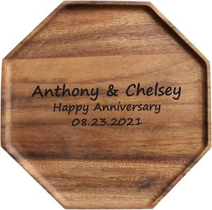 Plat de service en bois Vintage Anneau en bois Plat Sculpté à la main Oeuvres - Product Image 2