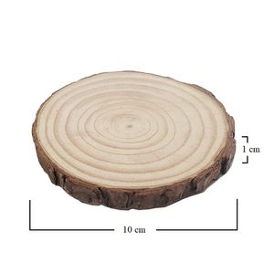32 fai da te decorazioni natalizie artigianato 10cm legno naturale sottobicchieri tavolo protezione per feste-festa stoviglie e decorazioni - Product Image 2
