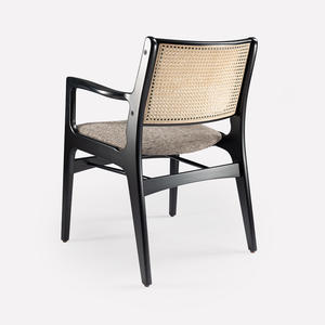 Modern Style Indoor Kitchen <b>Arm</b> Dining <b>Chair</b> Classical Design Dining Room Furniture for Apartment Hotel Living Room Made of <b>Wood</b> - Product Image 4