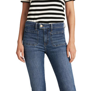 Jeans de Pierna Recta para Mujer al por Mayor, Personalizados OEM ODM, Mezclilla Premium, Cintura Media, Corte Regular, Transpirables, Casuales, Directo de Fábrica, Moda - Product Image 5