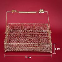 Vente en gros grand panier cadeau en métal fait main bon marché personnalisé pour Noël, festival de l'Aïd, fournisseur, exportateur en Inde