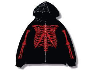 Sudadera con Capucha Unisex de Invierno, Estilo Urbano, con Parches Bordados y Efecto Desgastado, 100% Algodón, Marca Black Land Industries, Diseño Personalizado OEM - Product Image 4