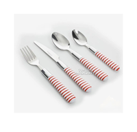 Artisanat de qualité supérieure, ensemble de couverts en acier inoxydable avec manche en résine de luxe, style contemporain, option de logo personnalisé, en stock pour les fêtes et les mariages