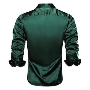 เสื้อเชิ๊ตผู้ชายแบบติดกระดุมเสื้อเชิ๊ตผู้ชายเสื้อเชิ๊ตผ้าย้อมสีแบบปกติ - Product Image 3