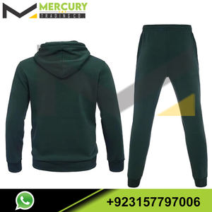 Chándal deportivo de algodón personalizado de talla grande para hombre, chándal para gimnasio, forro polar liso, sudaderas para correr de invierno, conjunto de chándal para hombre - Product Image 2