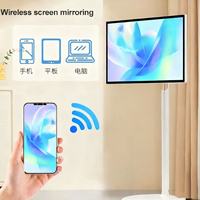 Monitor de TV Inteligente Portátil de 32 Pulgadas, Pantalla Táctil HDTV 4K de 120Hz, Blanco, para Interiores, con Transmisión Inalámbrica USB Integrada