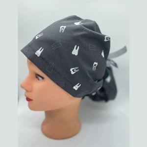 Gorro de enfermera profesional con estampado personalizado, cierre de lazo ajustable, cubierta de pelo para quirófano de dentista, gorros de fregado de grado médico - Product Image 6